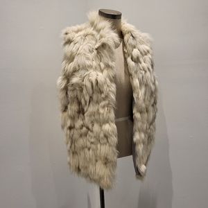Saga Fox Cream Fox Fur Vest